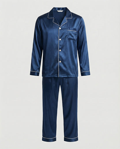 Herrenpyjama Satin Qualität