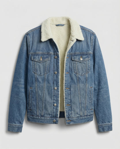 Norvielle Damen Denimjacke Warm Winterblau