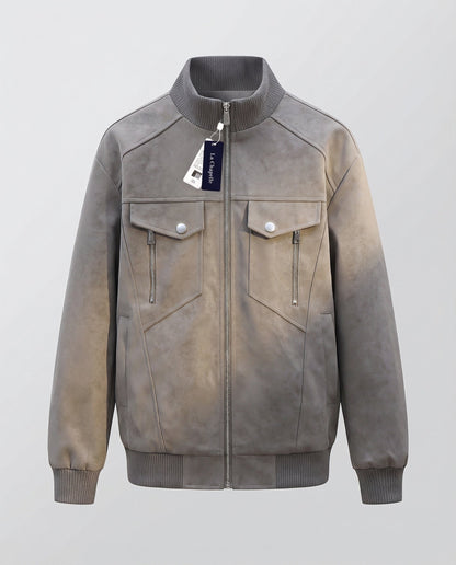 Herren Velours-Bomberjacke Locker Fit - Norvielle