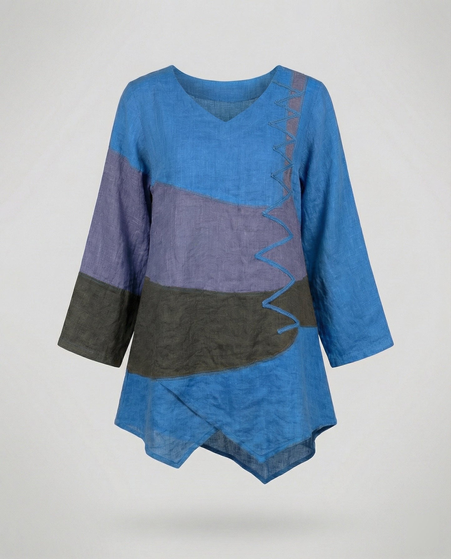 Damenbluse Dreifarbig Modisch