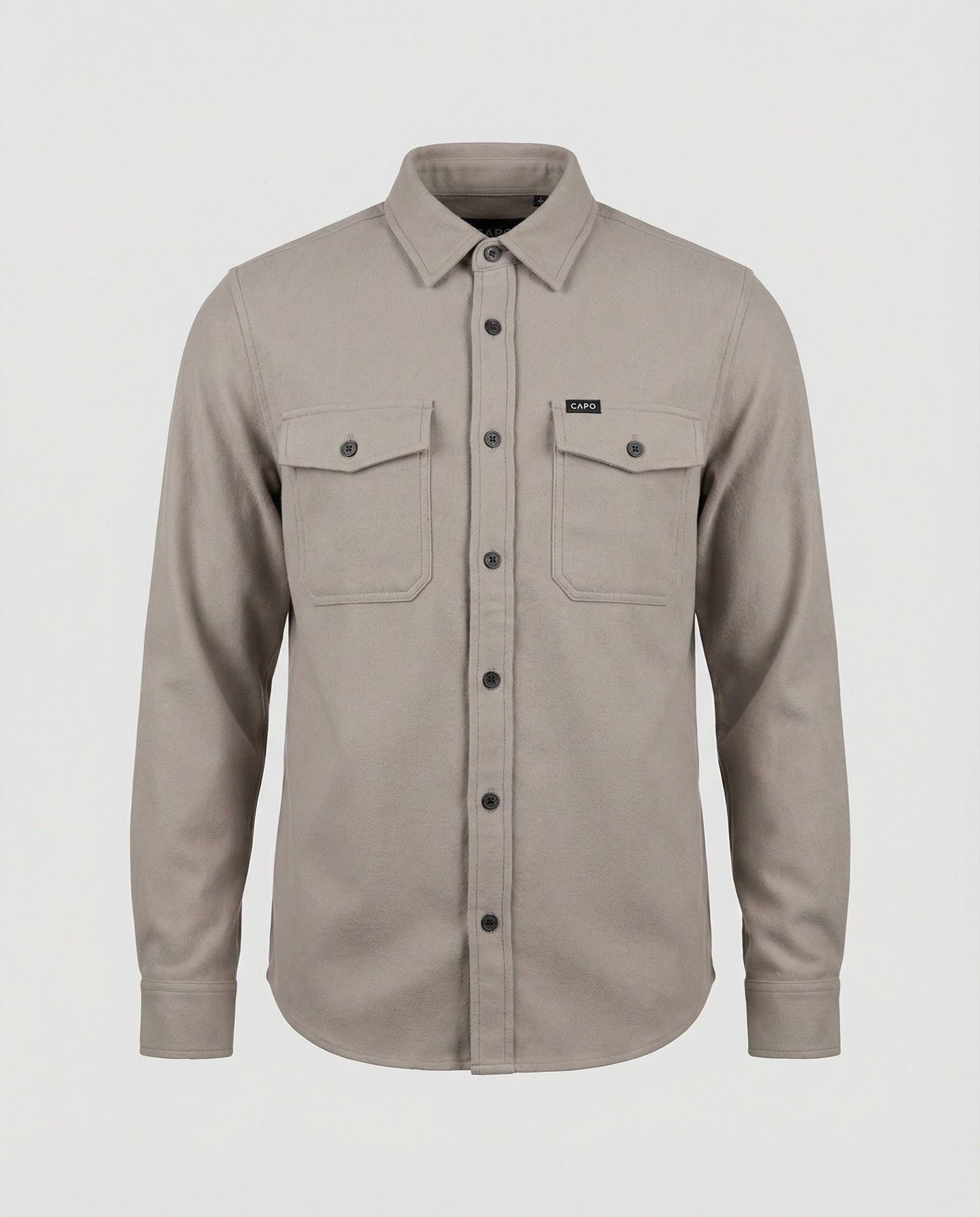 Herren Herbst-Hemd Baumwolle Beige