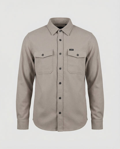 Herren Herbst-Hemd Baumwolle Beige
