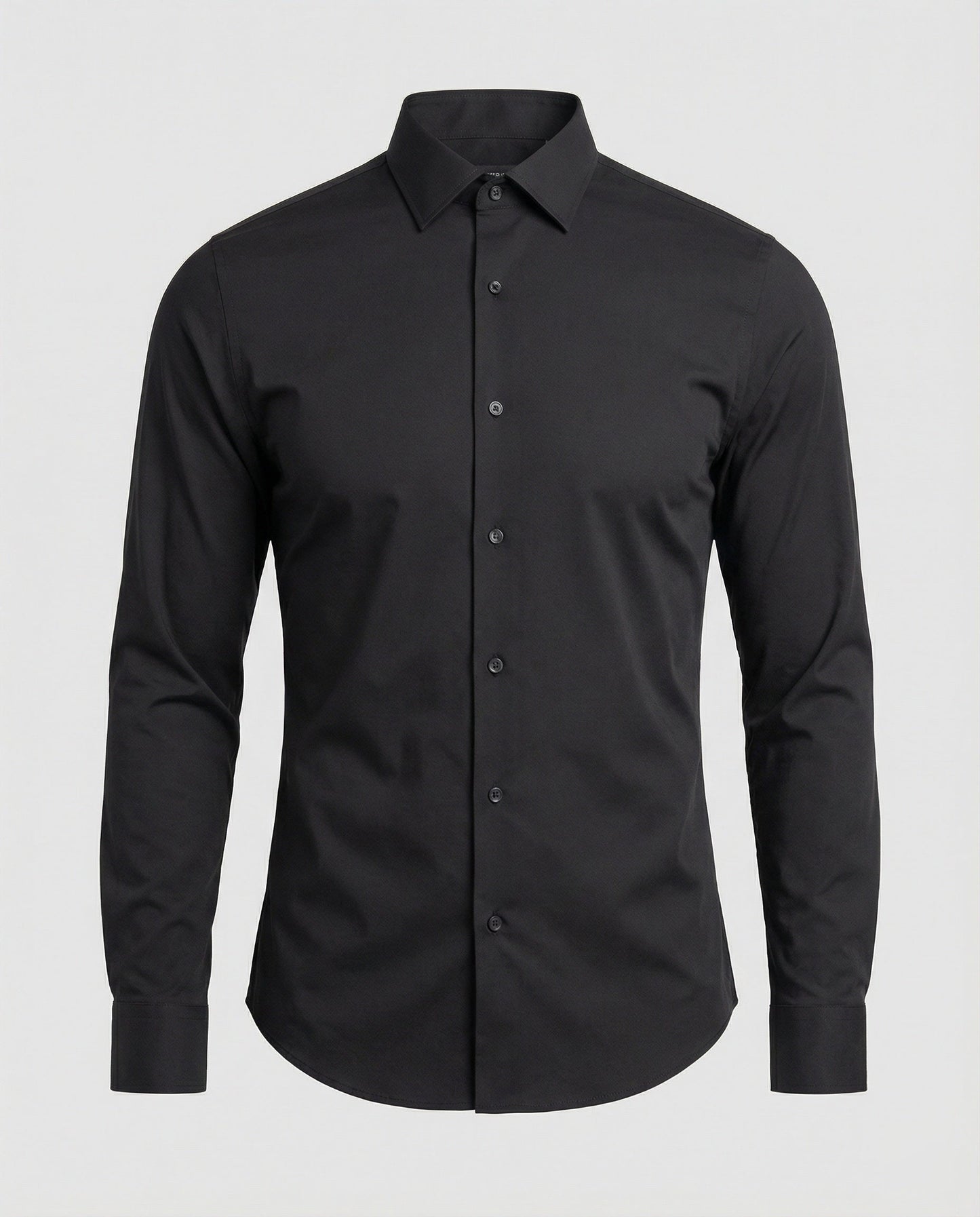 Herren Business Stretch Hemd Elastisch Weiß