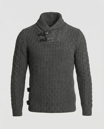 Herren Asymmetrischer Strickpullover