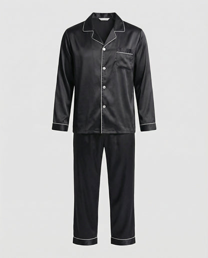 Herrenpyjama Satin Qualität