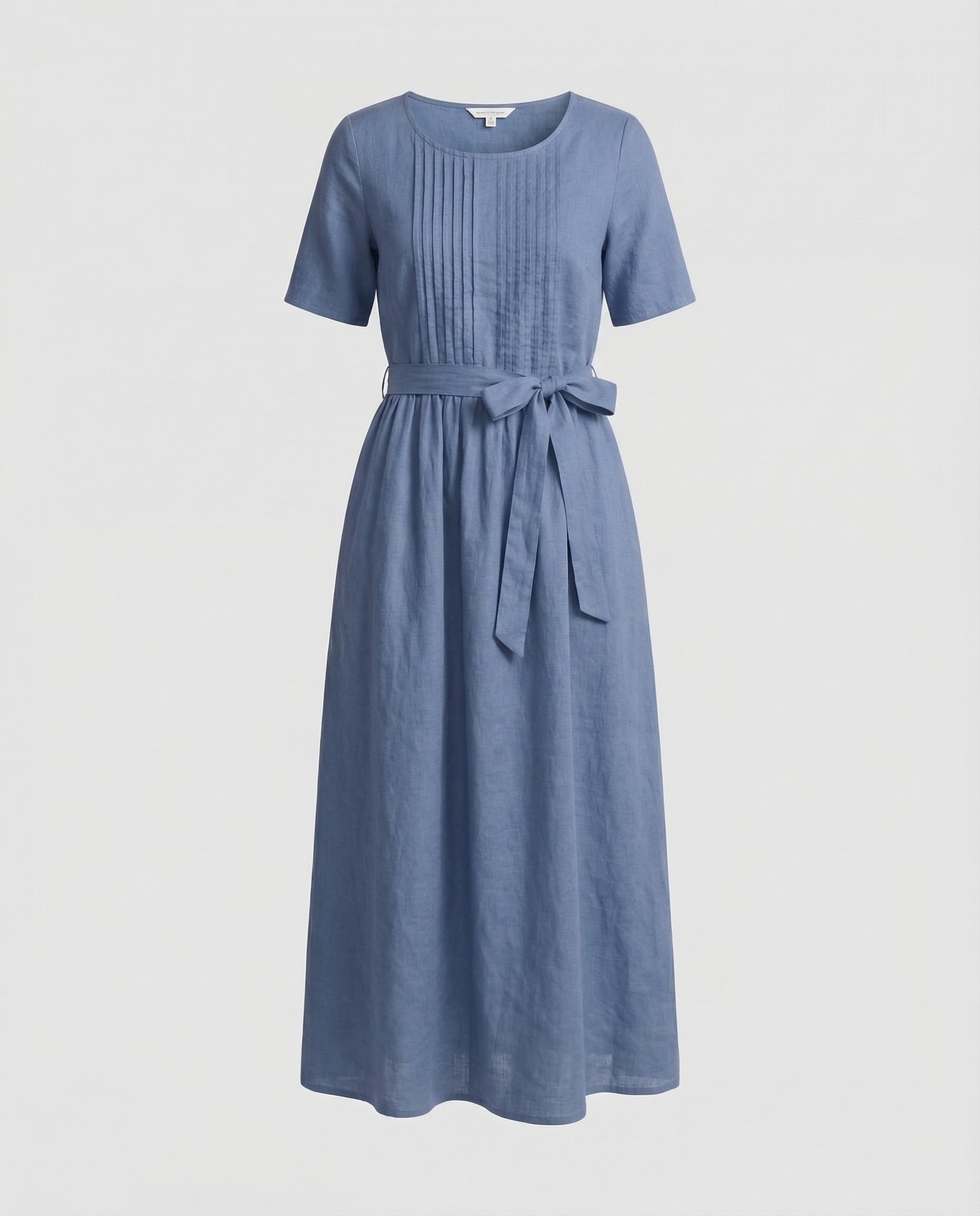 Damen Maxikleid Leinen mit Gürtel - Norvielle