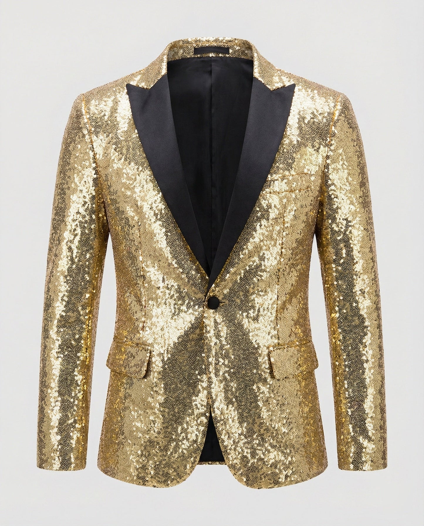 Norvielle Herren Blazer Pailletten Glänzend