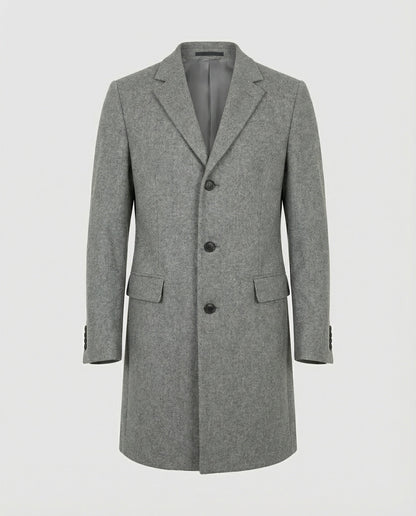 Herren Wintermantel Revers Elegantes Design