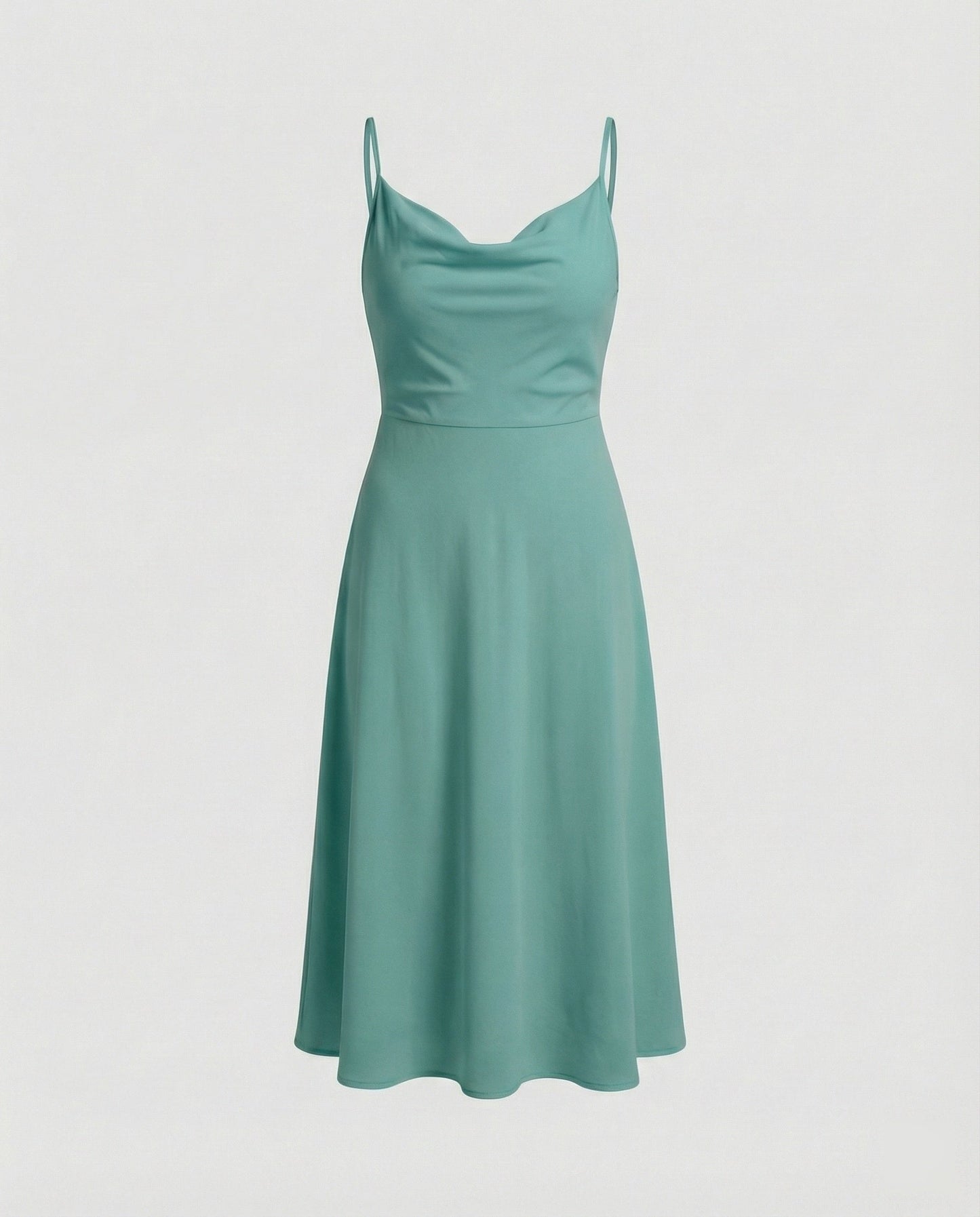 Damen Langkleid Drapiert Mit Einem Eingebauten BH