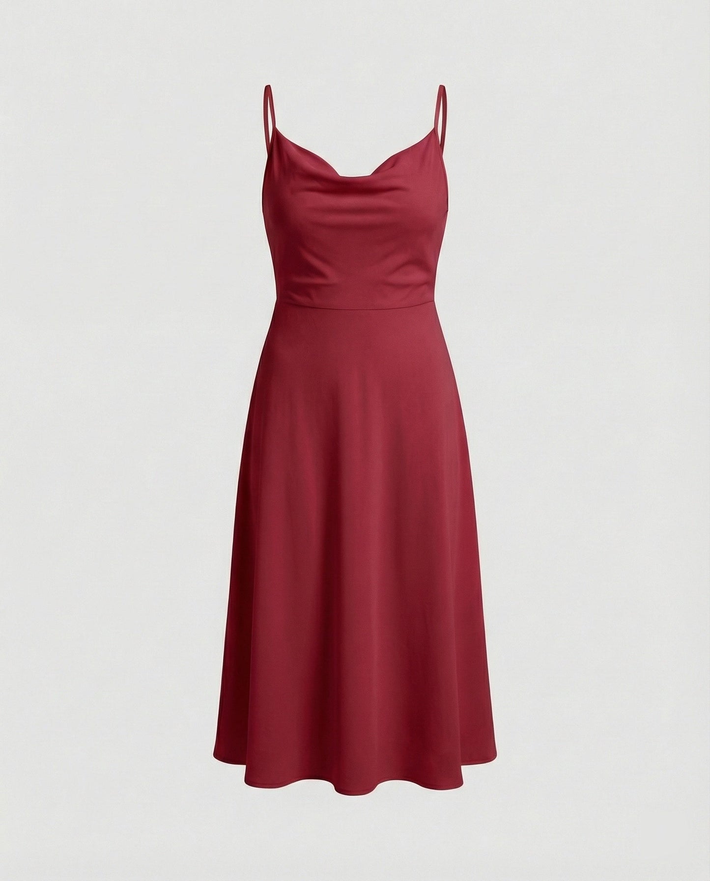 Damen Langkleid Drapiert Mit Einem Eingebauten BH