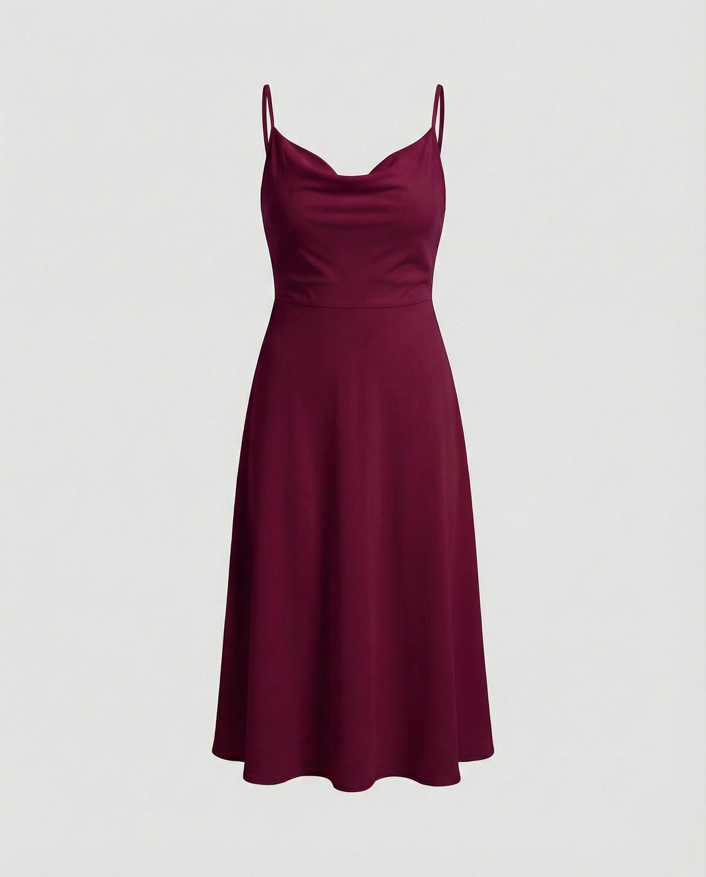 Damen Langkleid Drapiert Mit Einem Eingebauten BH