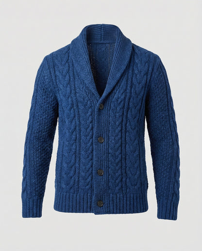 Warme Strickjacke Zopfmuster