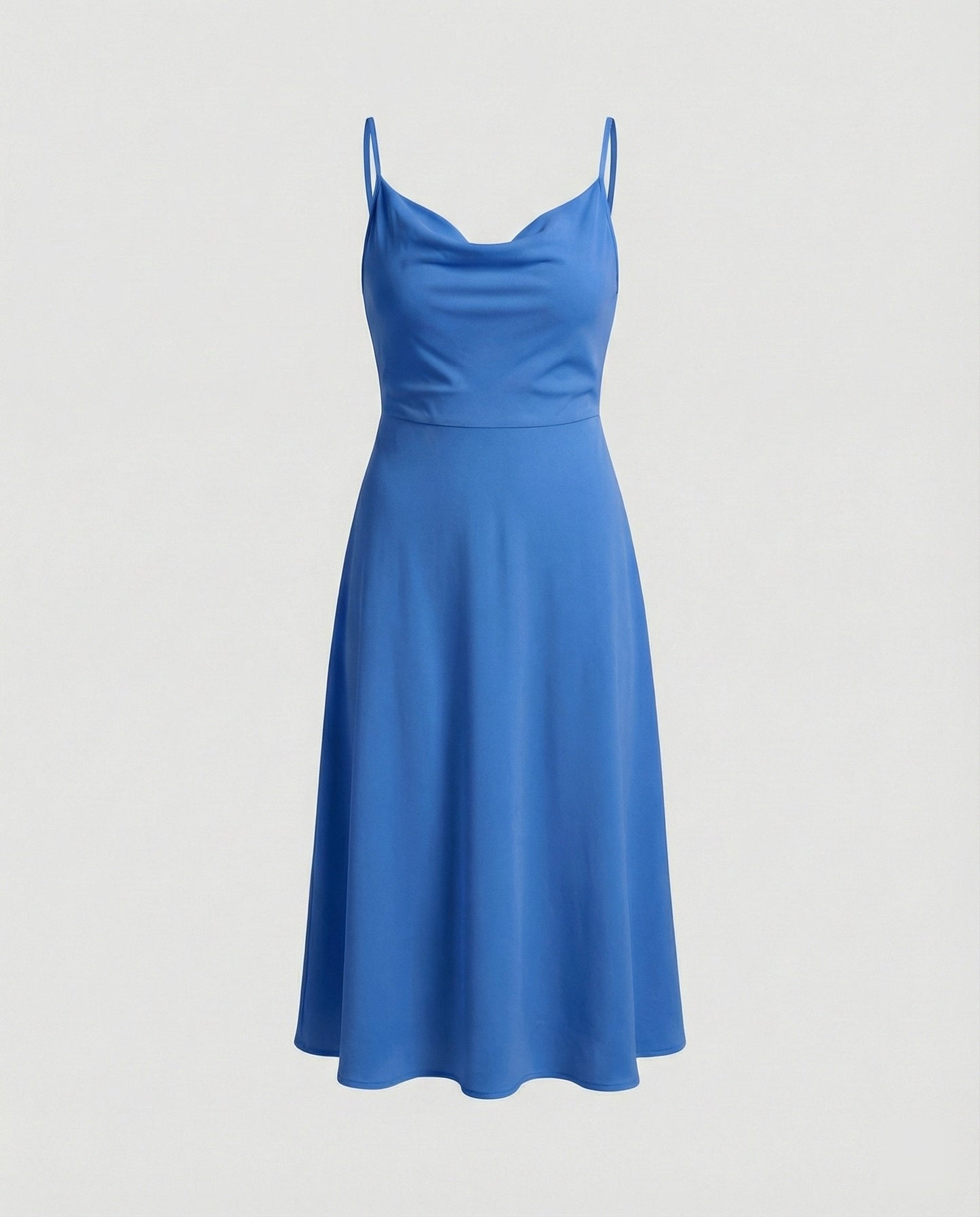 Damen Langkleid Drapiert Mit Einem Eingebauten BH
