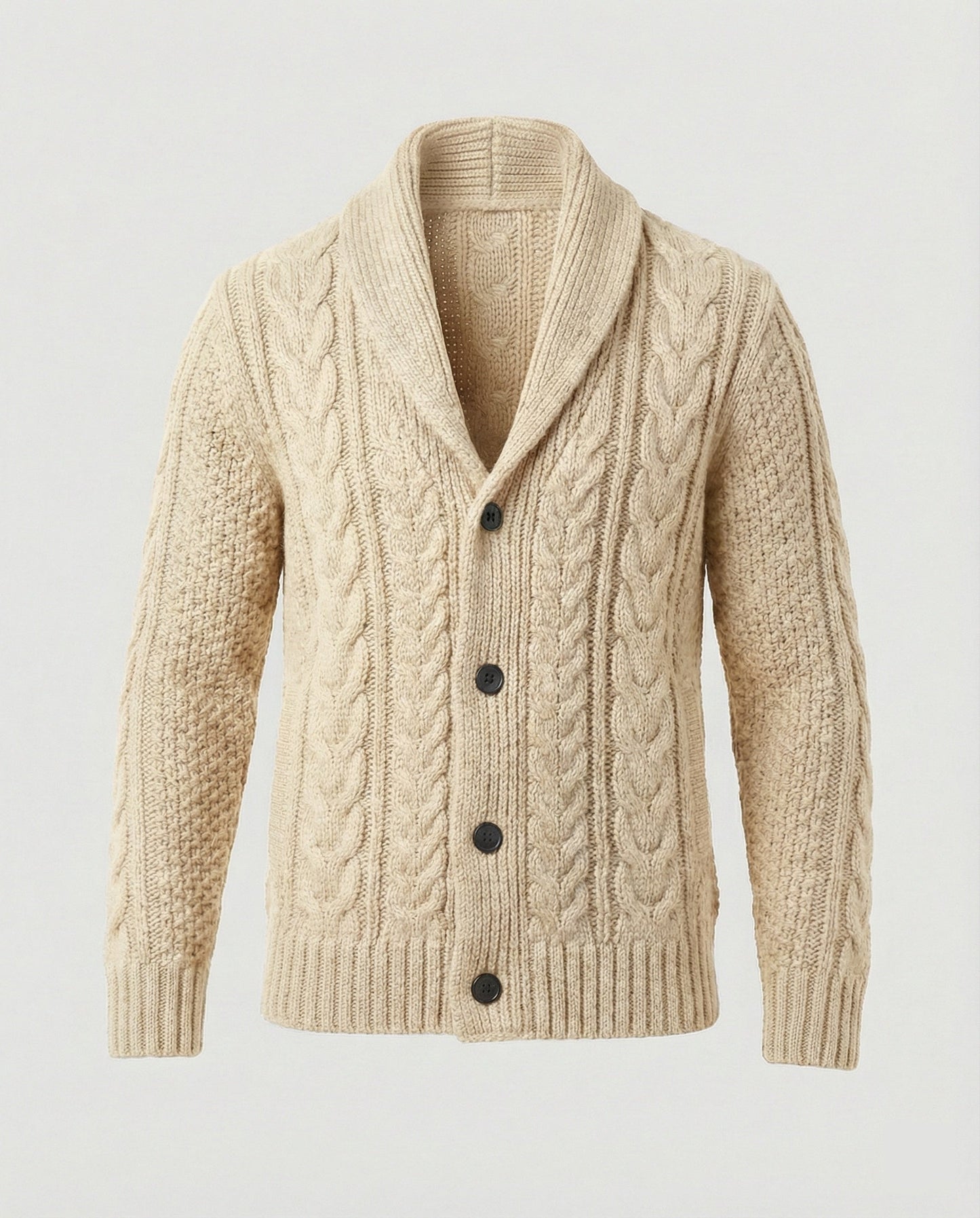 Warme Strickjacke Zopfmuster
