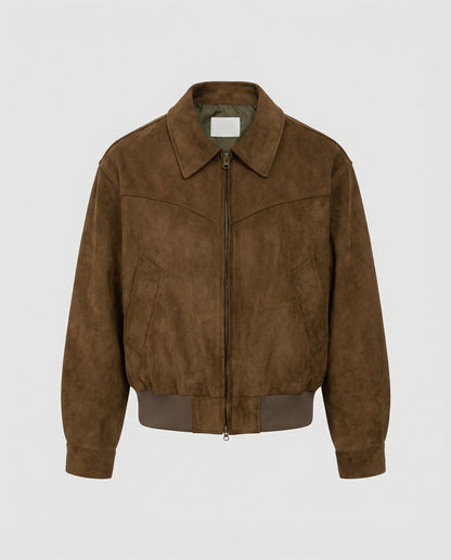 Herren Bomberjacke aus Veloursleder - Norvielle