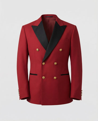 Herren Doppelreiher Blazer aus Wolle mit goldenen Knöpfen