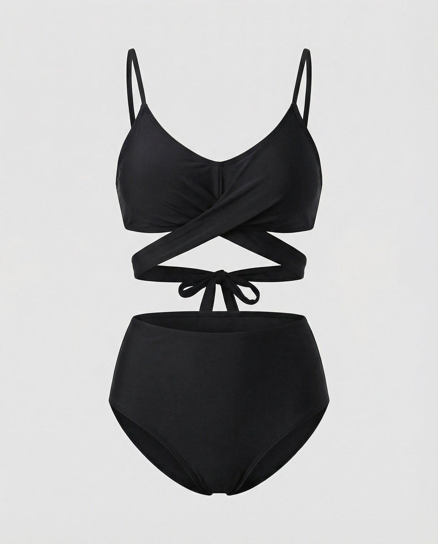 es Hochtaille Bindeband Bikini Set