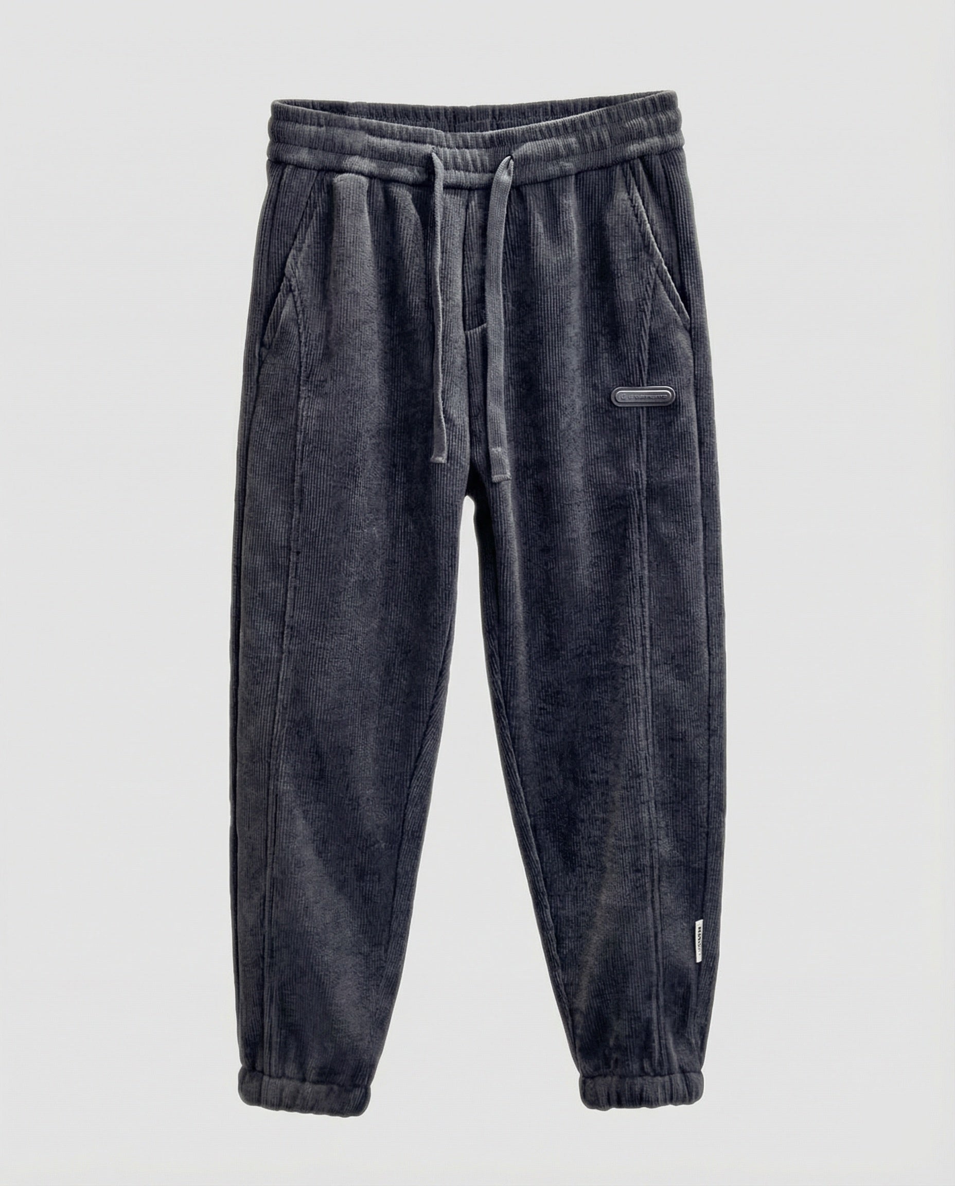 Herren Jogginghose Gerippt Slim Fit Schwarz - Norvielle