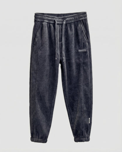 Herren Jogginghose Gerippt Slim Fit Schwarz - Norvielle