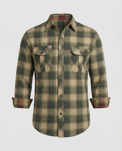 Herren Langarmhemd Flanell - Norvielle