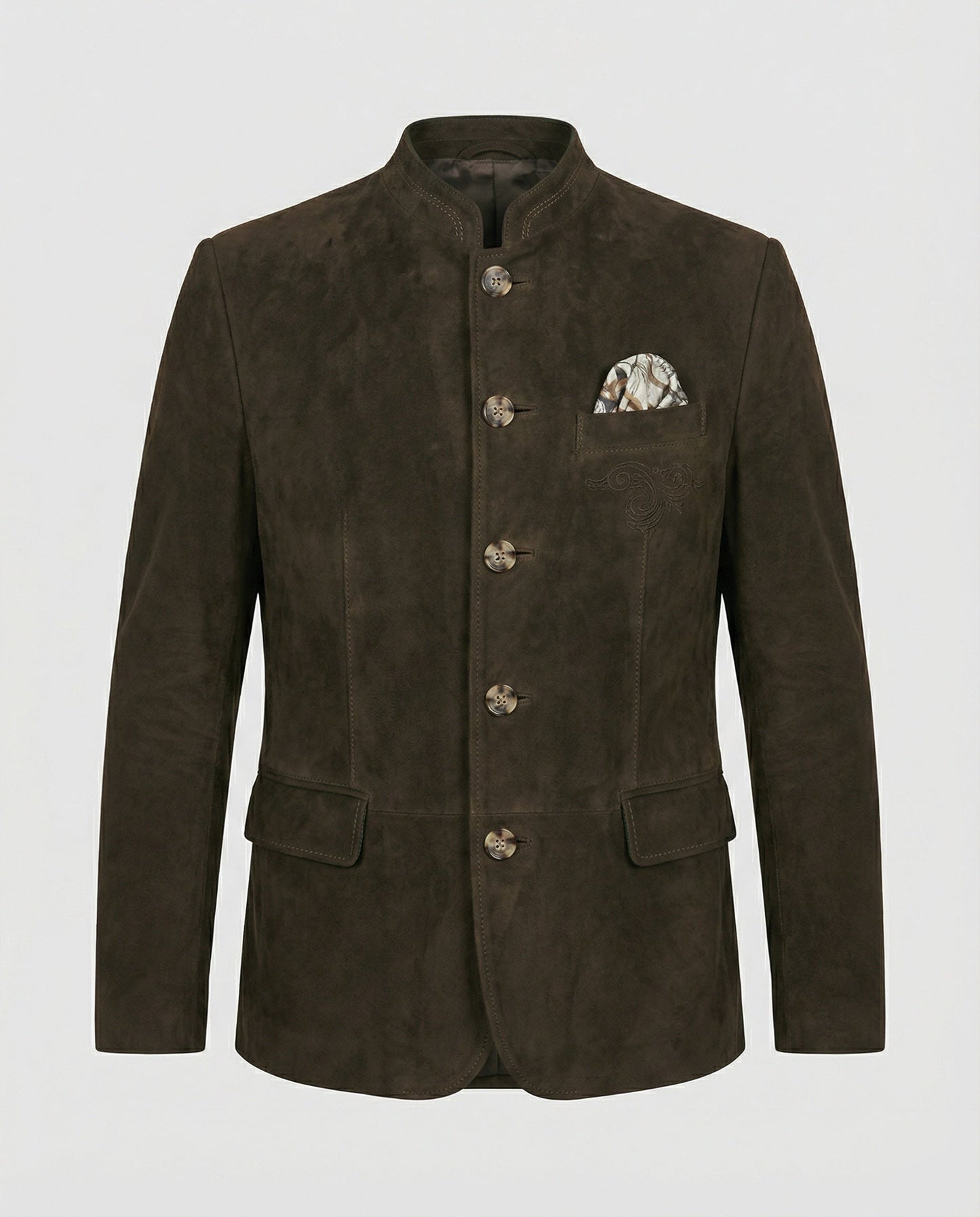 Herren Suedlederjacke mit Zierknöpfen - Norvielle