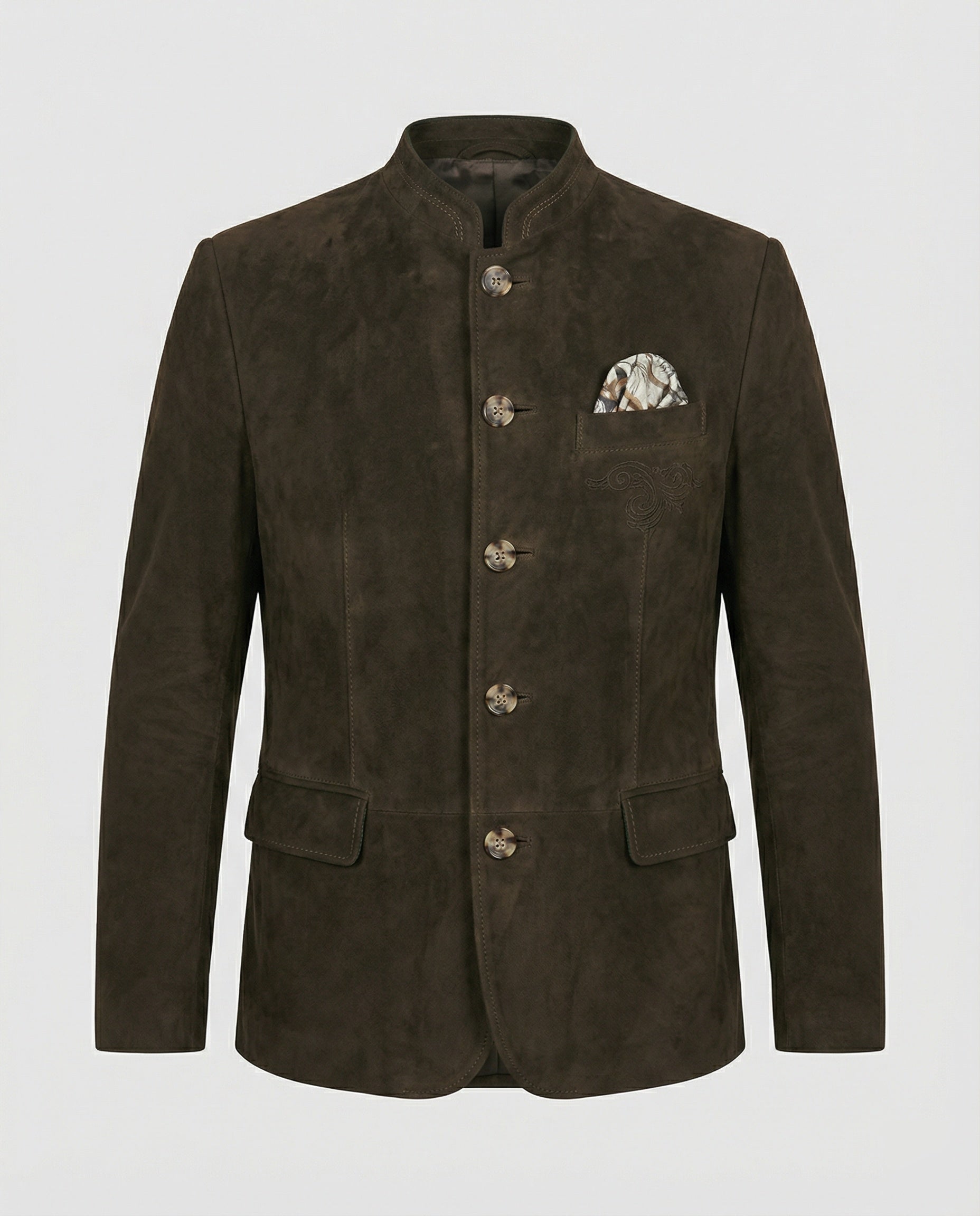 Herren Suedlederjacke mit Zierknöpfen - Norvielle