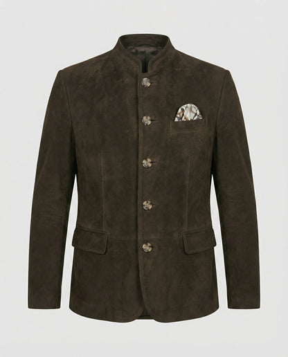 Herren Suedlederjacke mit Zierknöpfen - Norvielle
