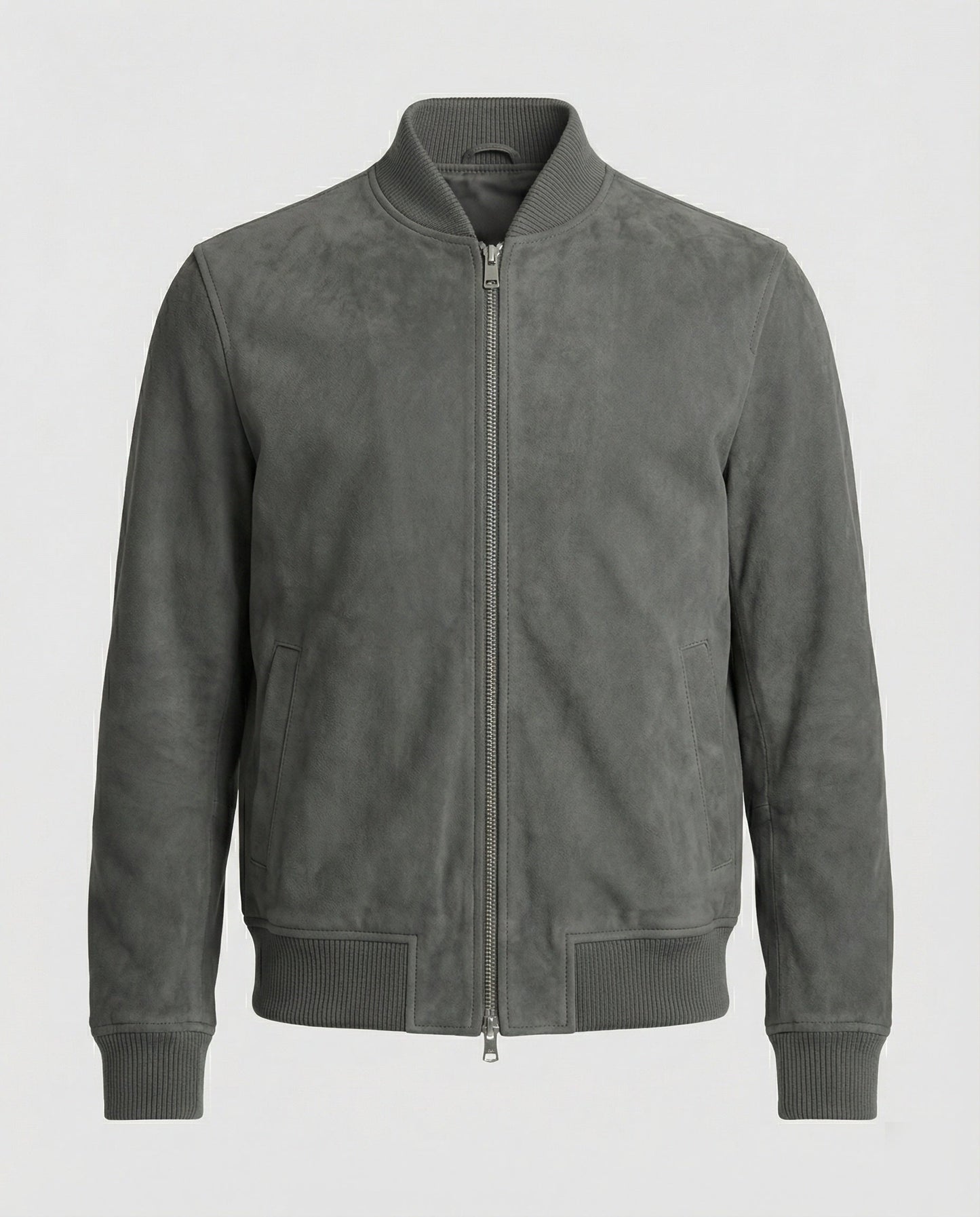 Herren Bomberjacke Lederoptik Kunstleder