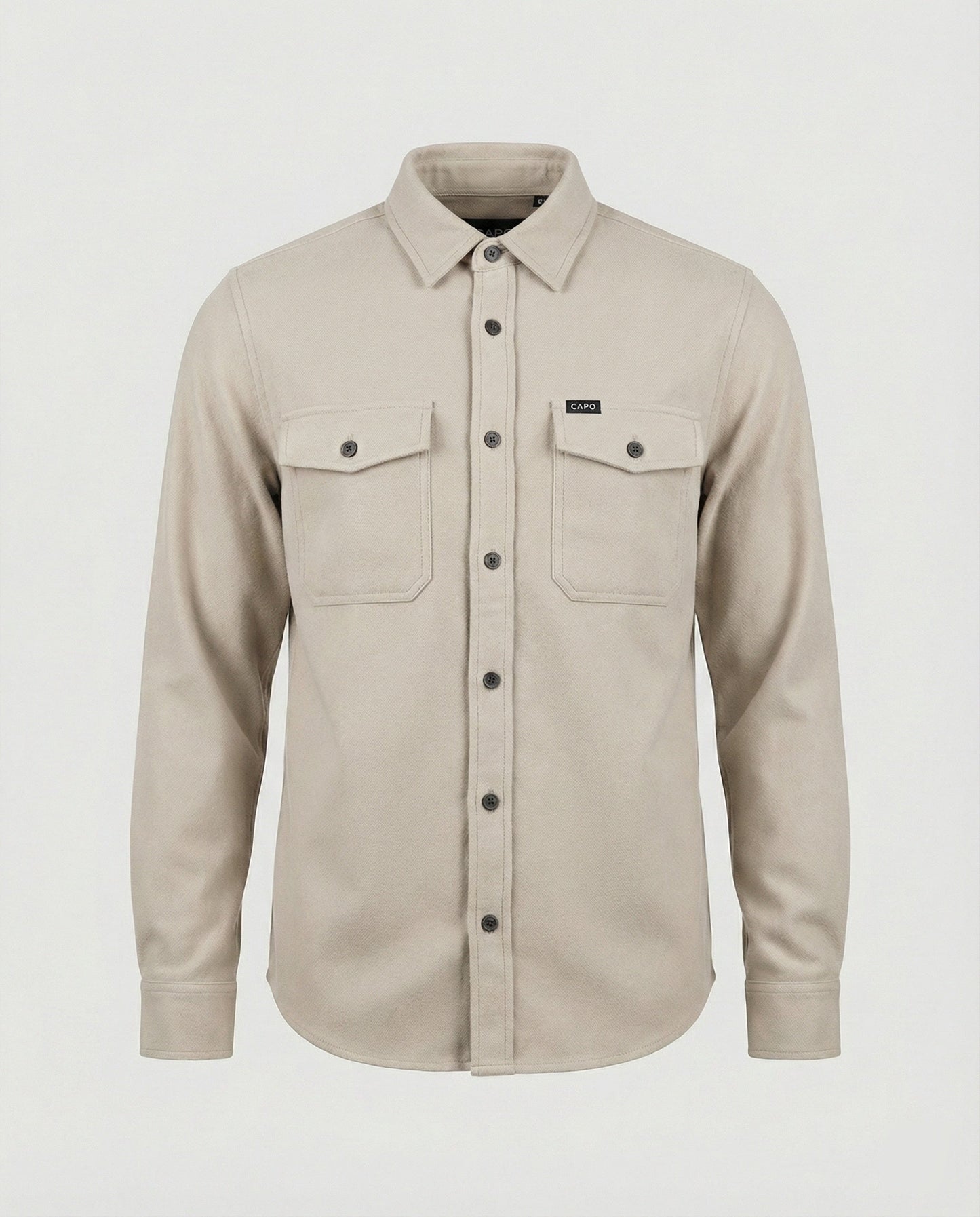 Herren Herbst-Hemd Baumwolle Beige