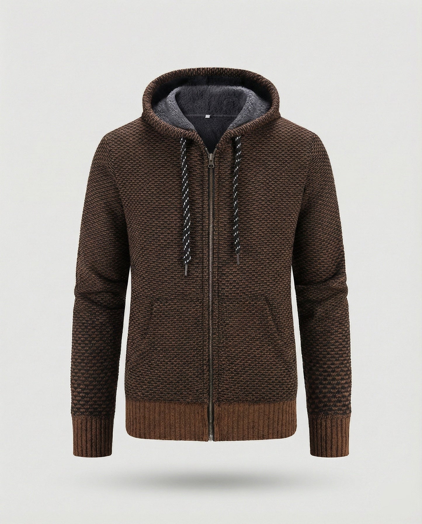 Herren Strickjacke Mit Kapuze Beige