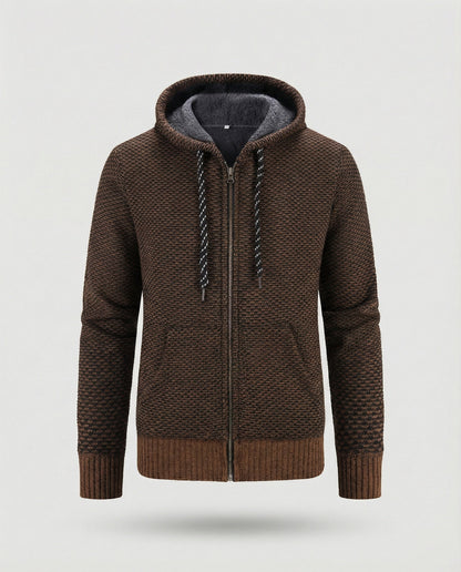 Herren Strickjacke Mit Kapuze Beige