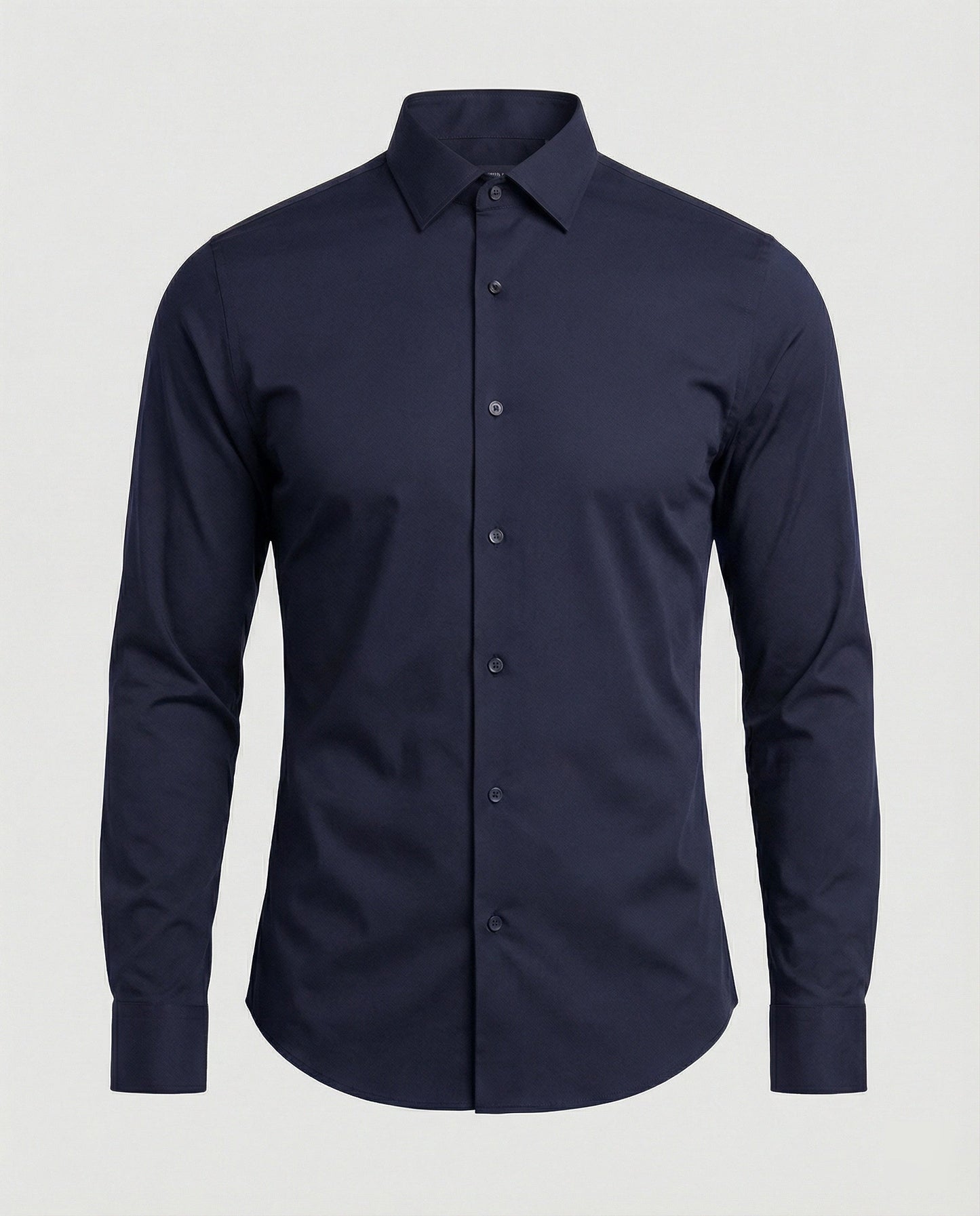 Herren Business Stretch Hemd Elastisch Weiß