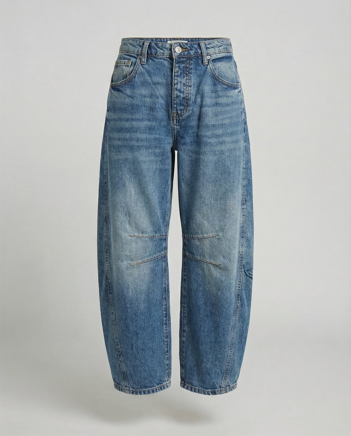 Damen Weitebein Jeans Hose Denim
