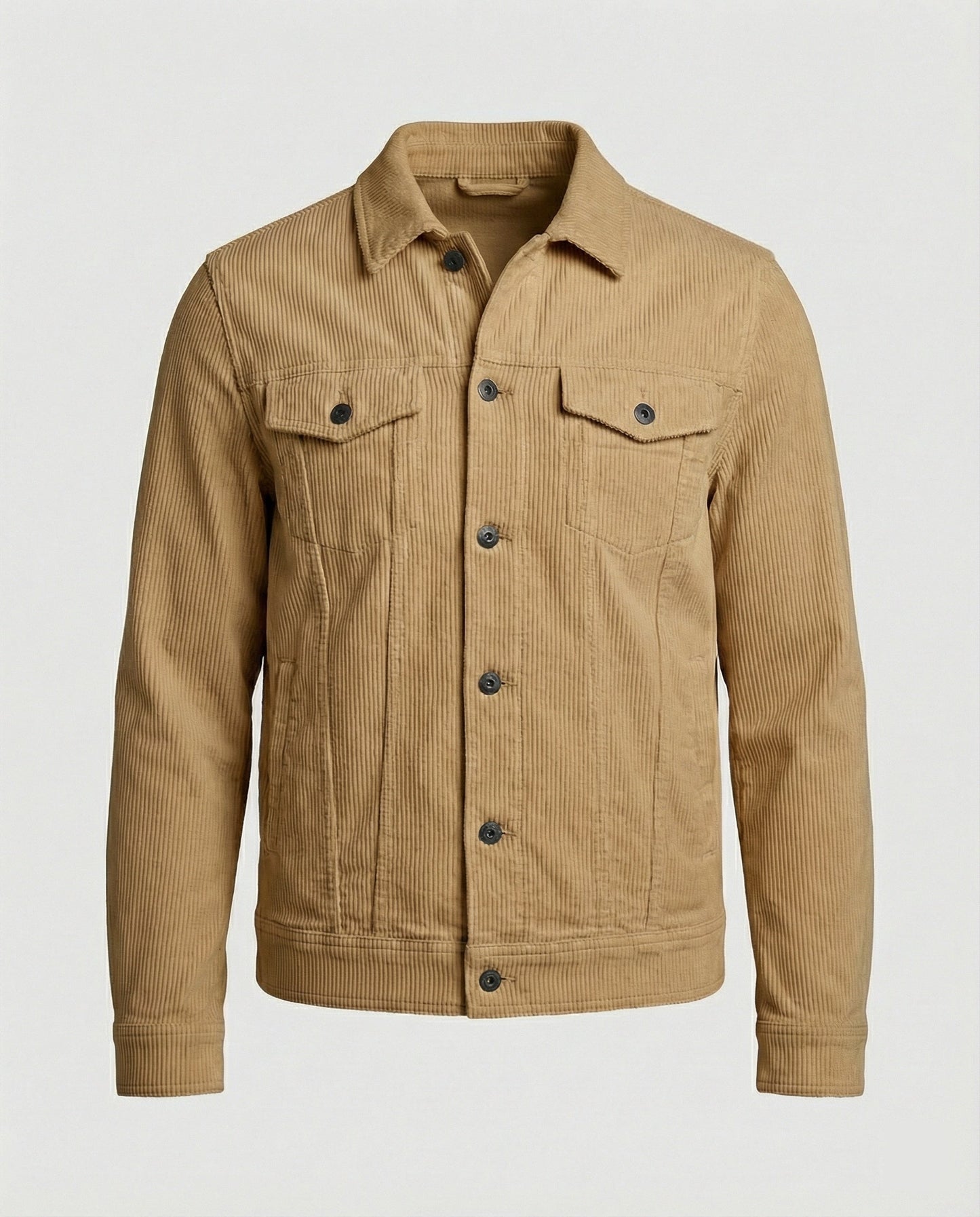 Herren Überhemdjacke Cord Mit Druckknöpfen