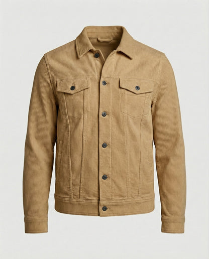 Herren Überhemdjacke Cord Mit Druckknöpfen