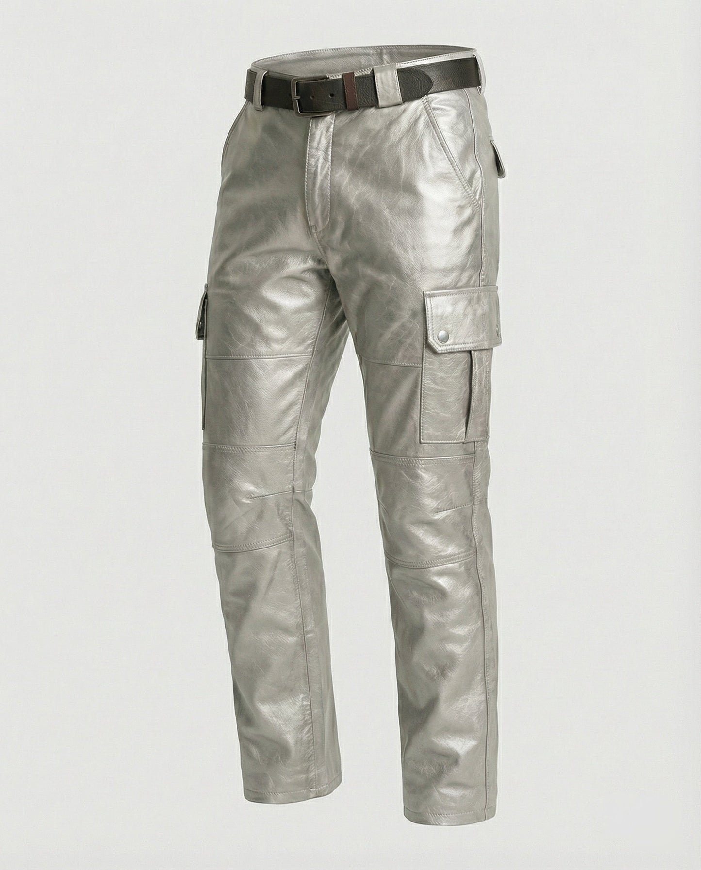 Herren Lederhose Cargo-Style mit Taschen