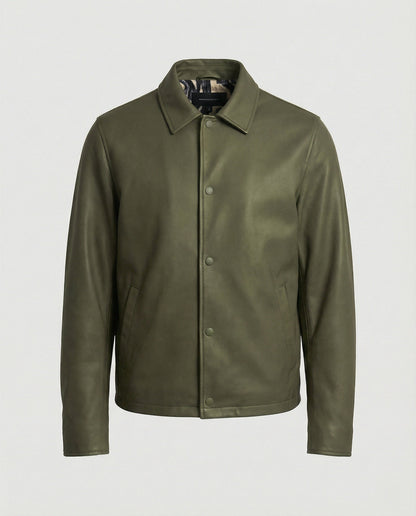 Herren Lederjacke Übergangsjacke Lederoptik
