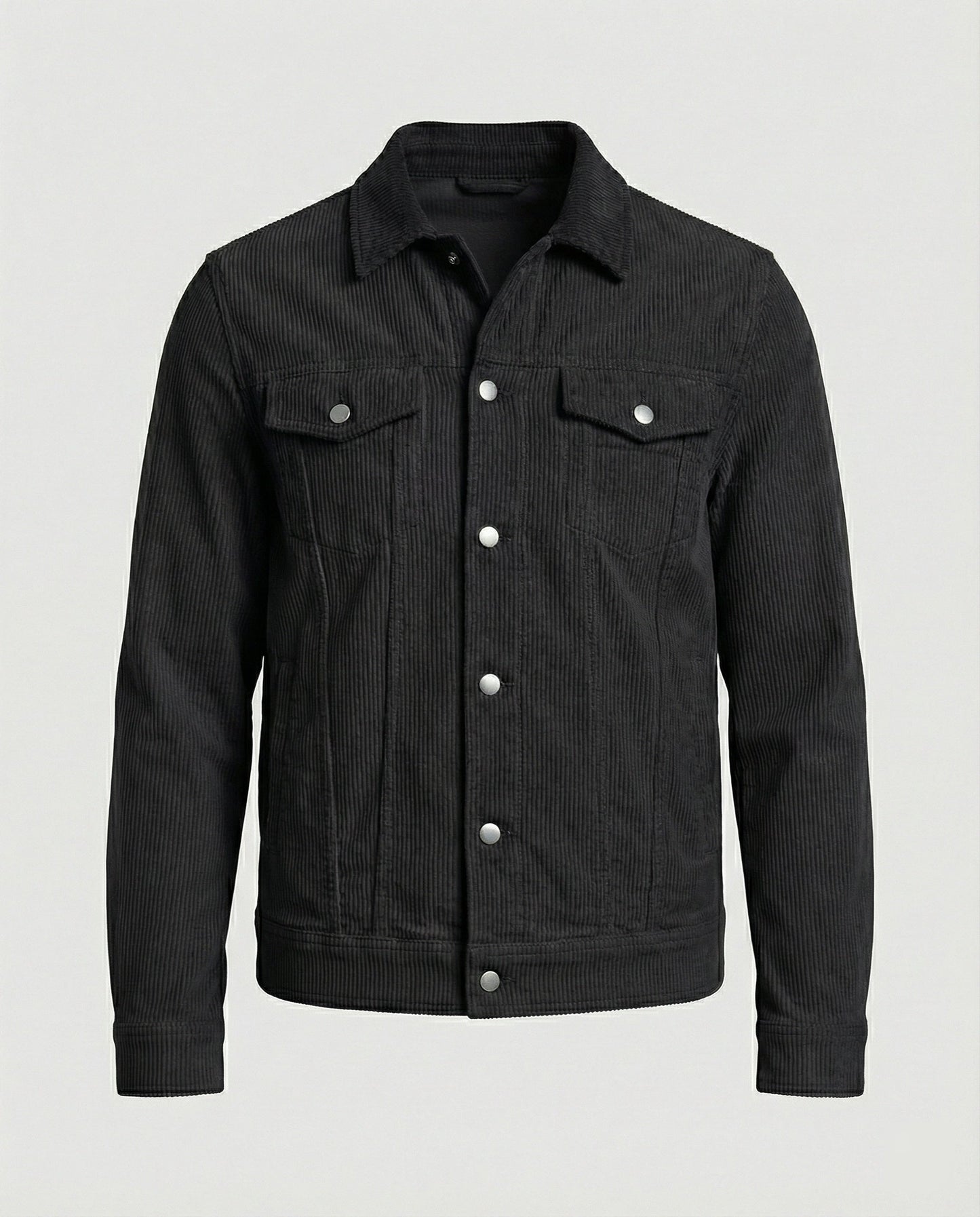 Herren Überhemdjacke Cord Mit Druckknöpfen