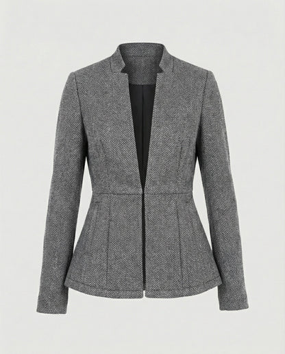 Damen Ärmelloses Blazer Hahnentritt