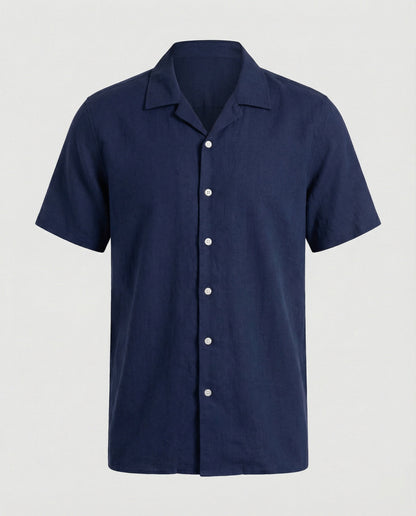 Herren Hawaiihemd Kurzarm Palmenprint