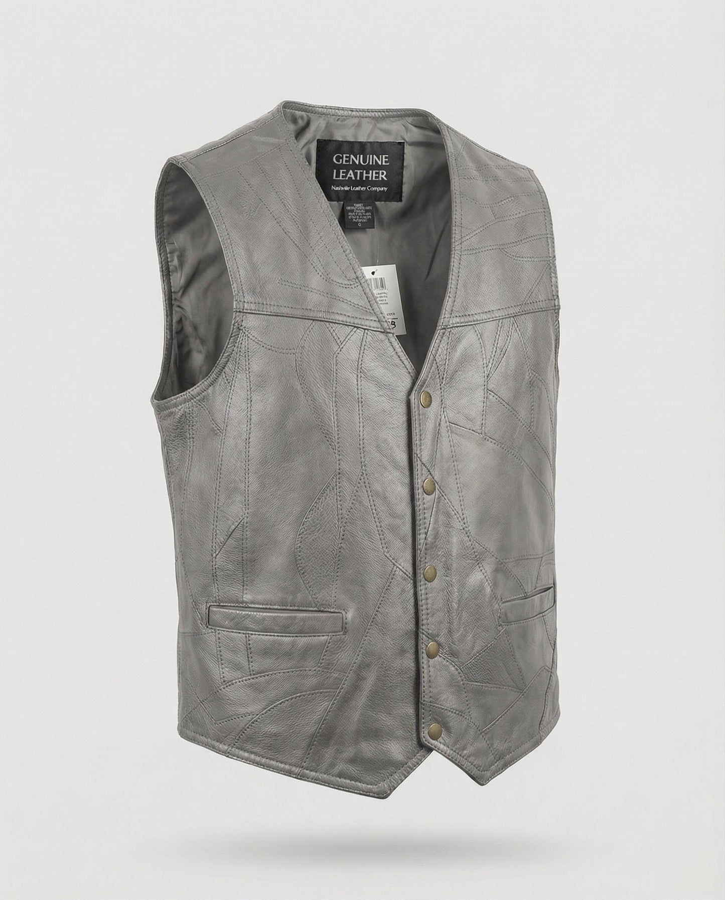 Herren Lederweste Biker Stil