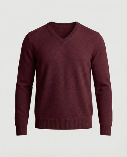 Herren Feinstrick Pullover V-Ausschnitt