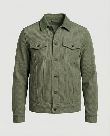 Herren Überhemdjacke Cord Mit Druckknöpfen