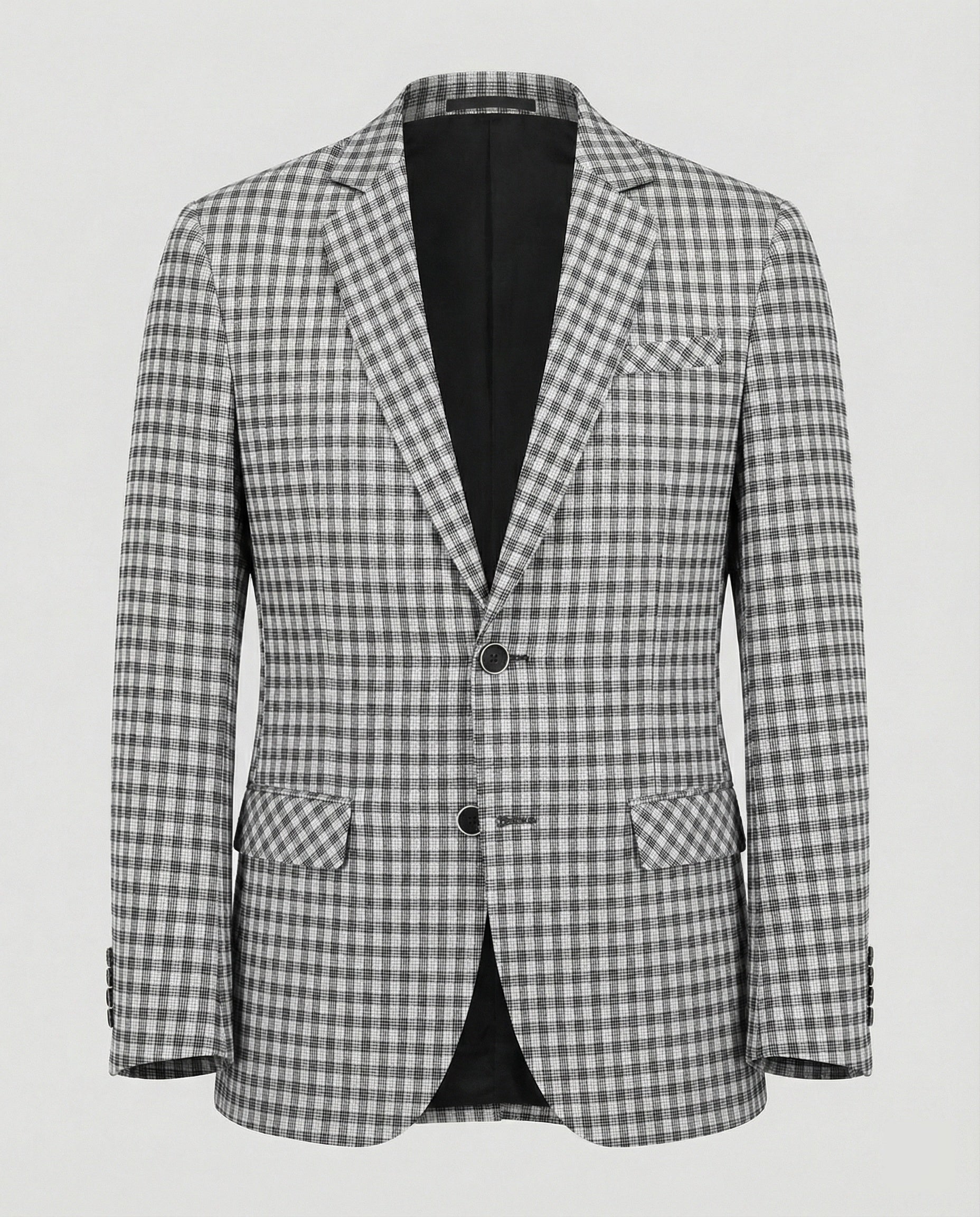 Herren Glencheck Sakko Slim Fit Einreiher - Norvielle