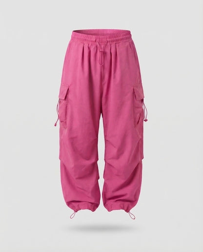 Damen Cargohose Leicht Bequem Weite Passform