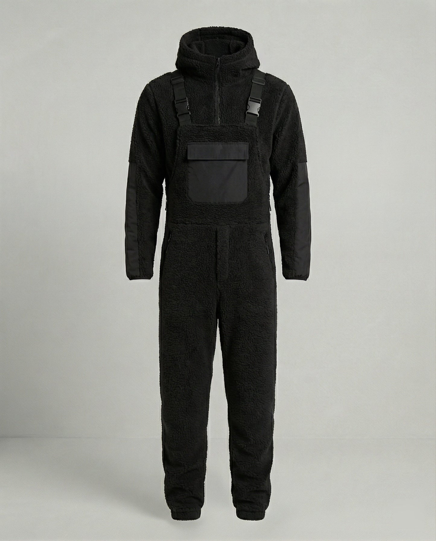 Herren Steppoverall Mit Kapuze Verstellbare Träger Bequem
