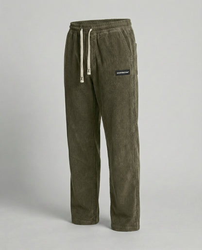 Herren Cordhose Weit Kordelzug Beige