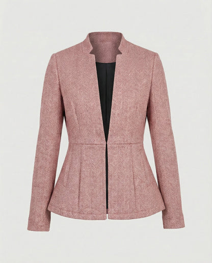 Damen Ärmelloses Blazer Hahnentritt