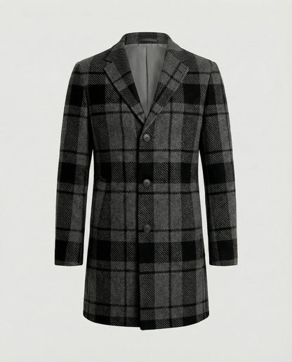 Herren Mantel Elegant Herbst Leder