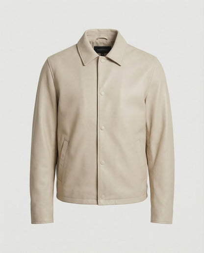 Herren Lederjacke Übergangsjacke Lederoptik